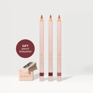 Trio lip pencils + GIFT sharpener